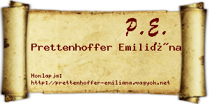 Prettenhoffer Emiliána névjegykártya